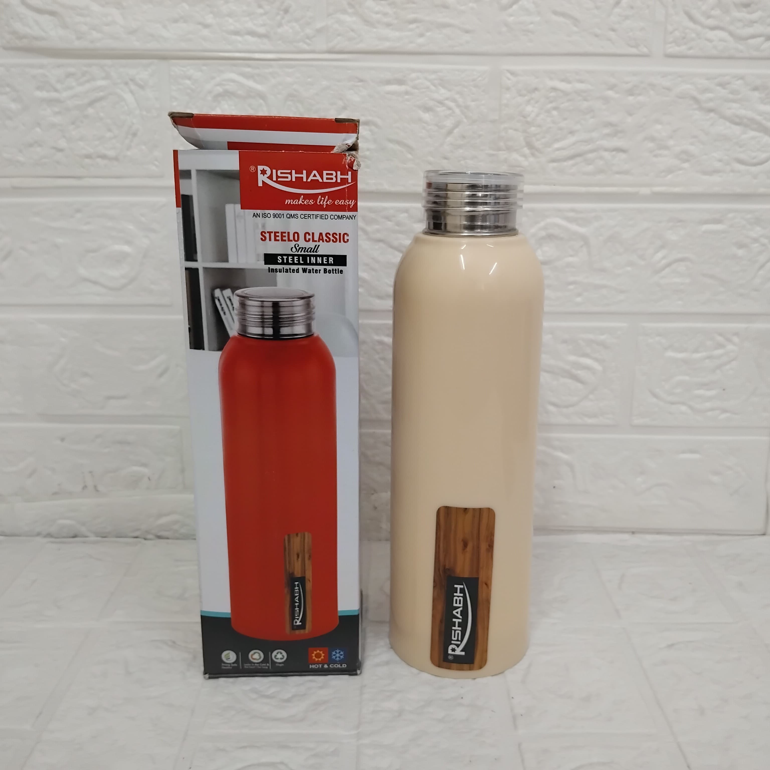 Rishabh Steelo Classic Small Insulated Water Bottle Multicolour