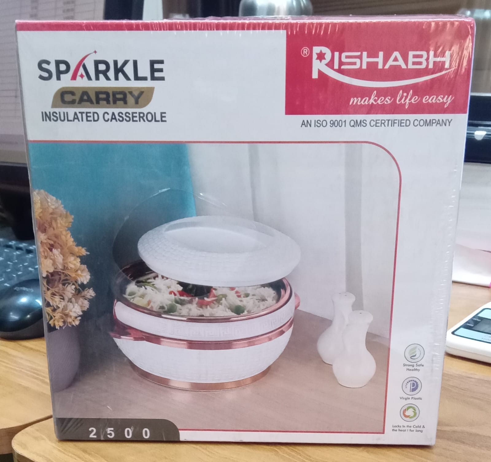 Rishabh Sparkle Carry Insulated Casserole 2500ml