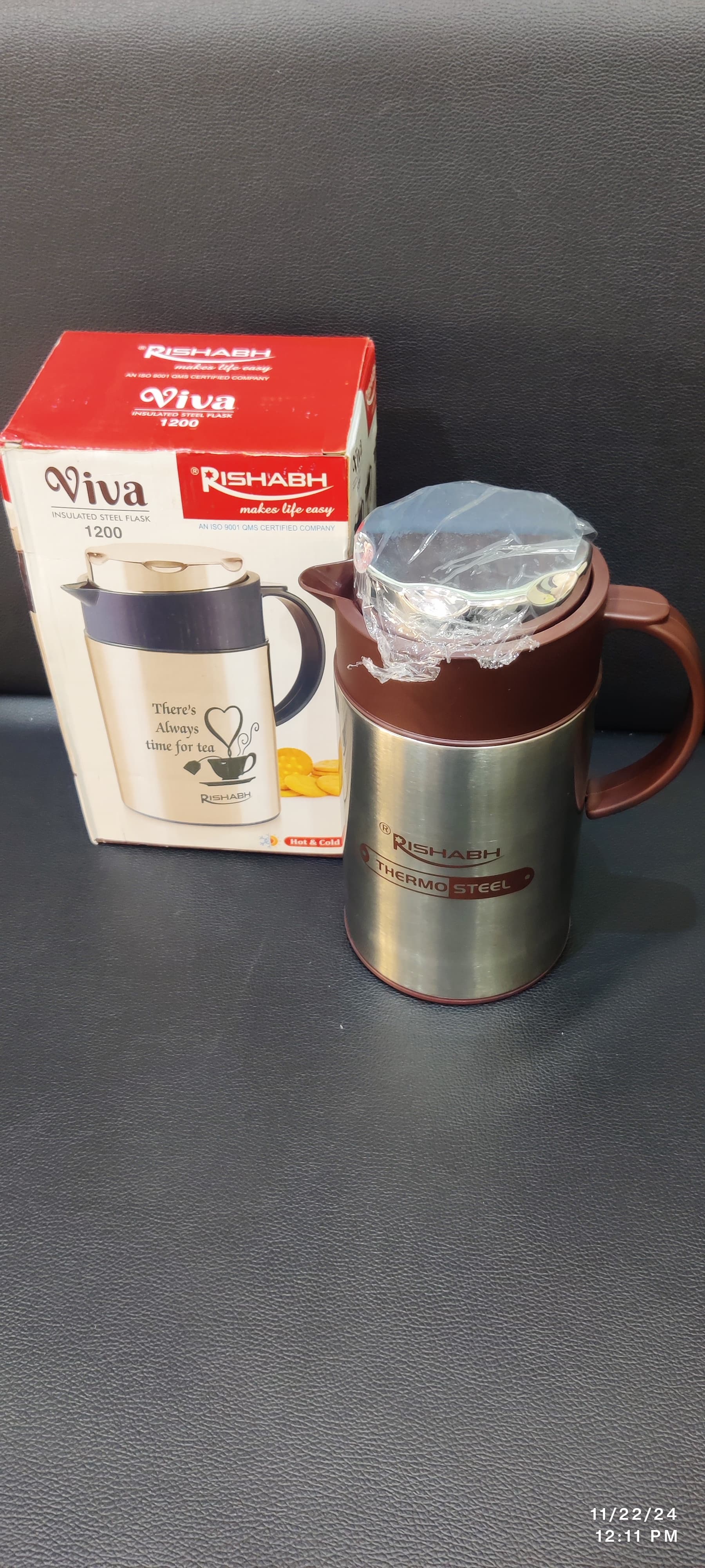 Rishabh Viva 1200 Insulated Steel Flask pack Of 1