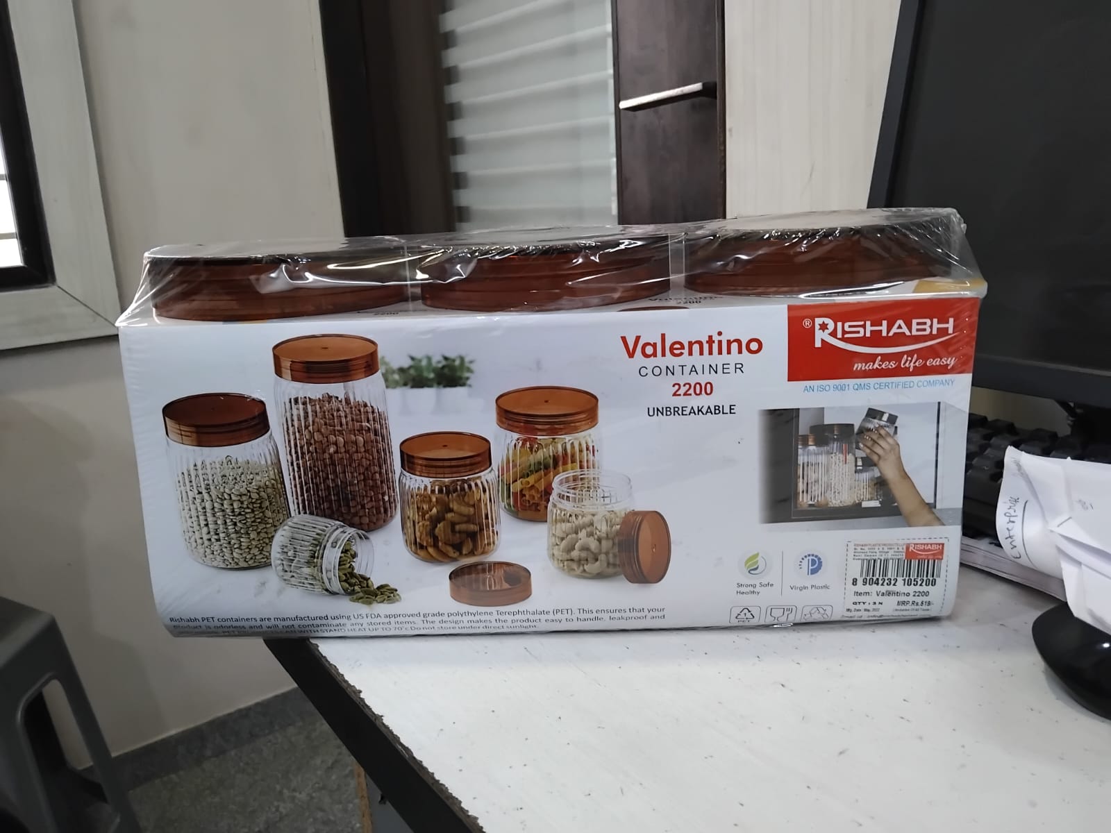 Rishabh valentino 2200ml Pet Kitchen Storage Signature PET Container 2200ML (3PC SET)