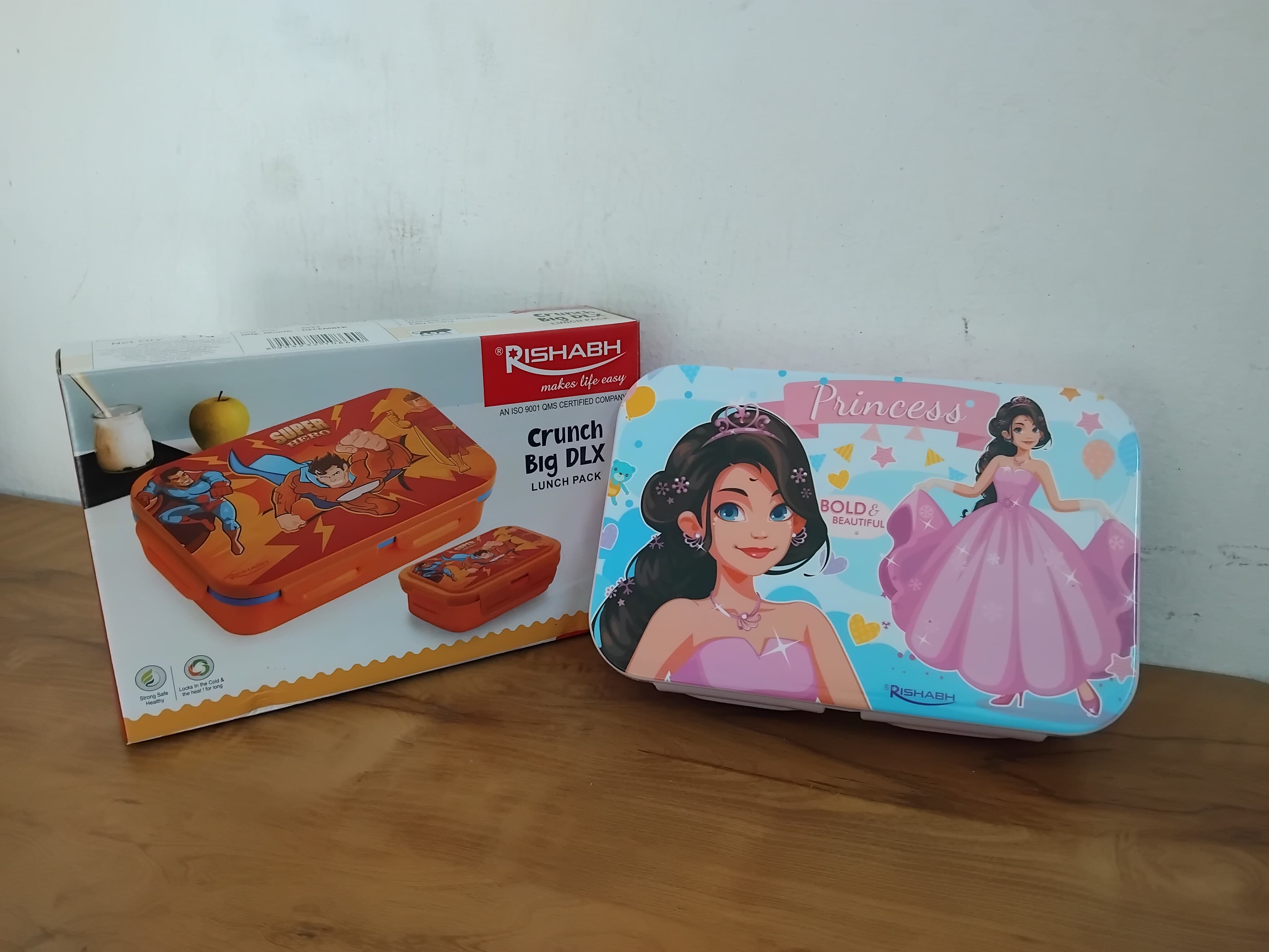 Rishabh Crunch Big Deluxe Lunch Box 2 Container & 2 Spoon Insulated Plastic Lunch Box