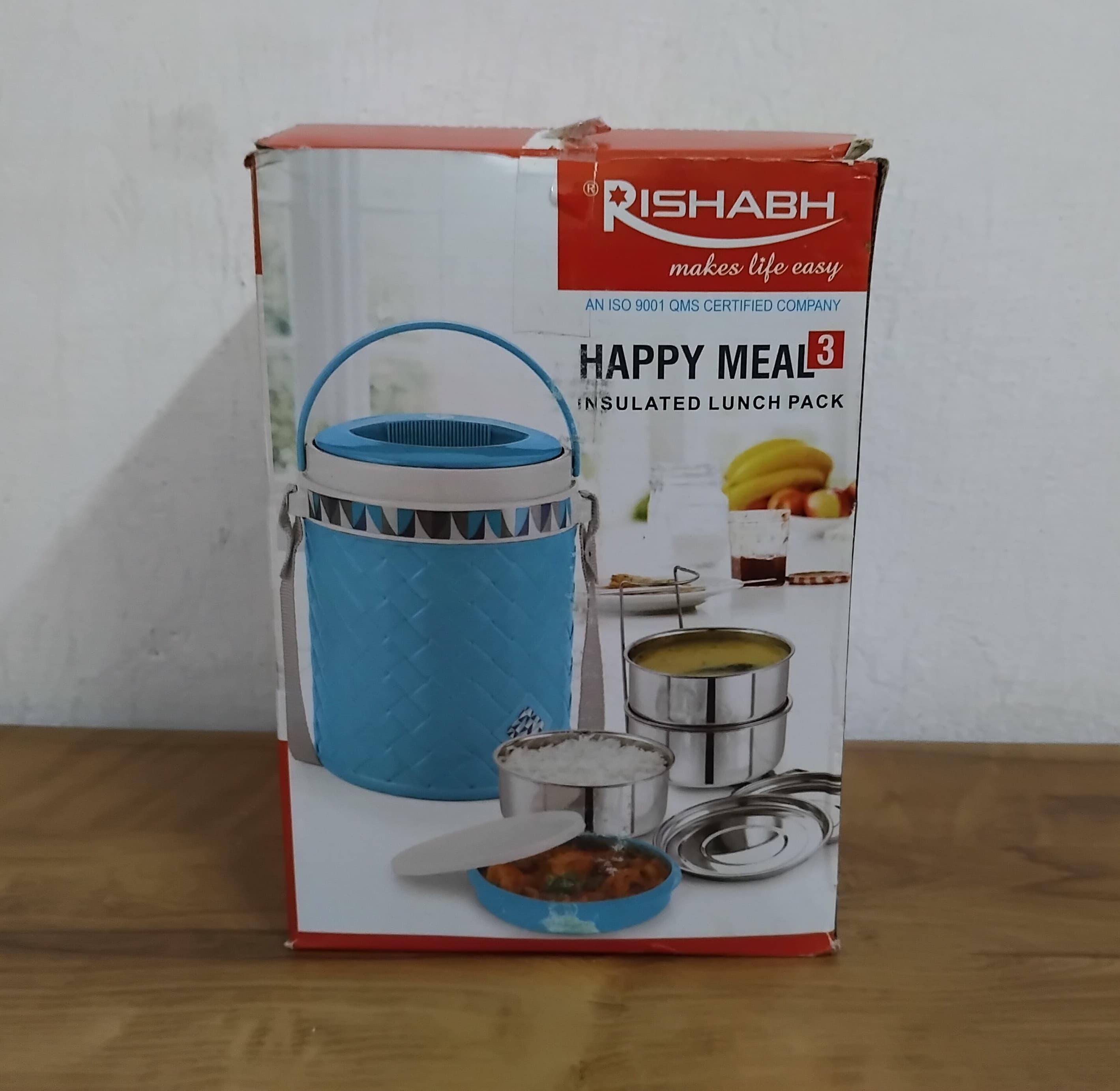Rishabh Happy Meal 3 Lunch Box 3 SS Container Lunch Box