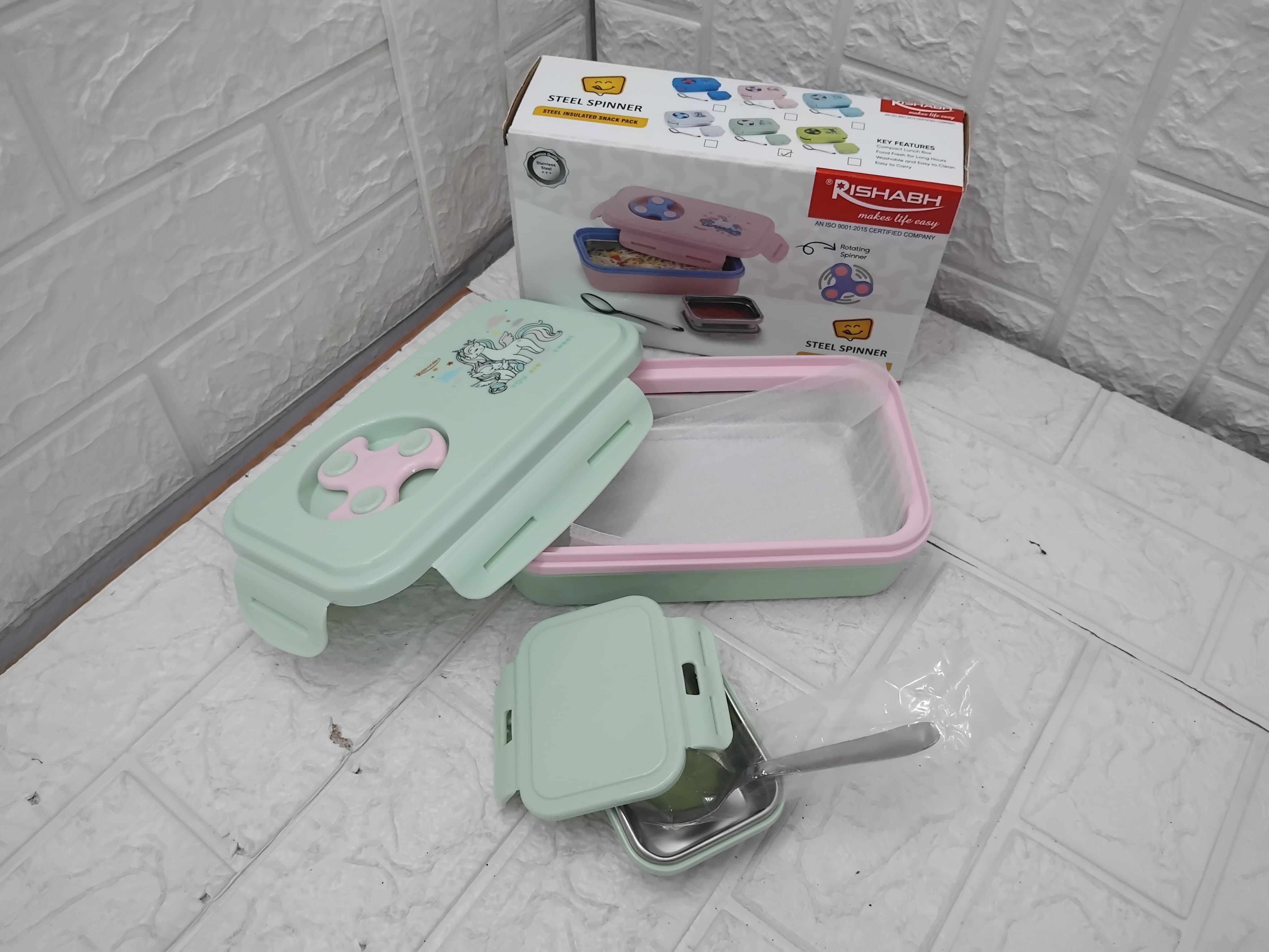 Rishabh Steel Spinner Lunch Box