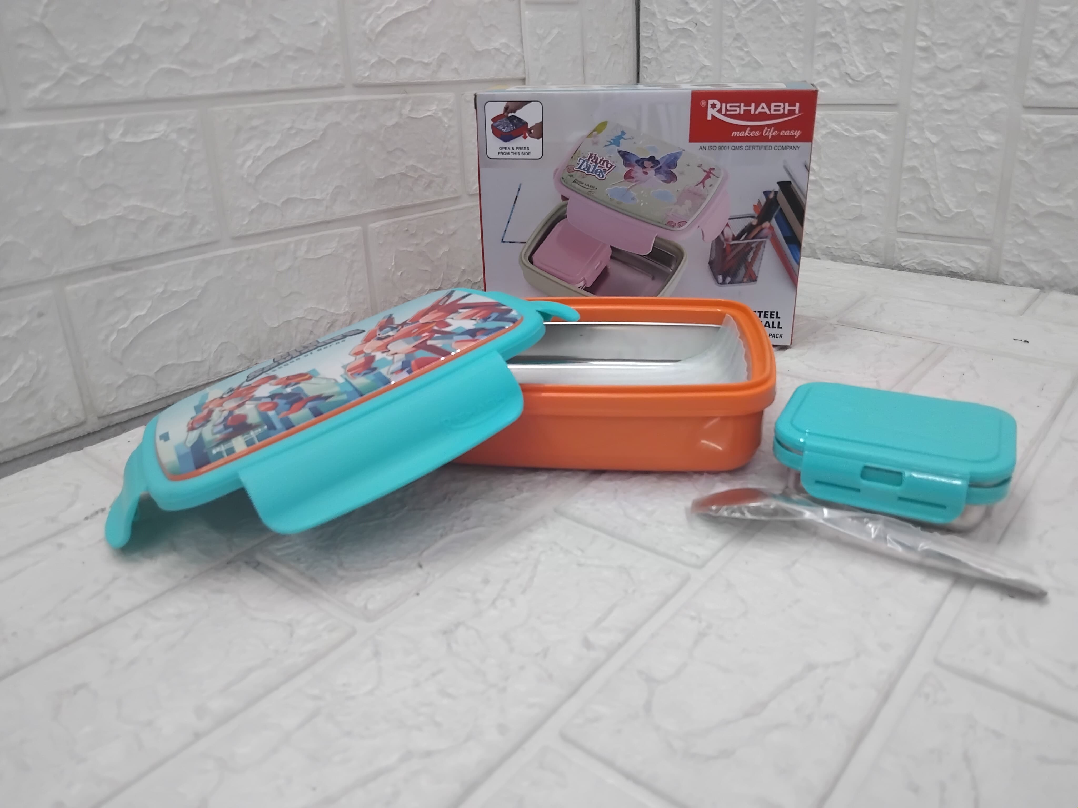 Rishabh Nutri Steel Small Lunch Box Set of 1 Pcs