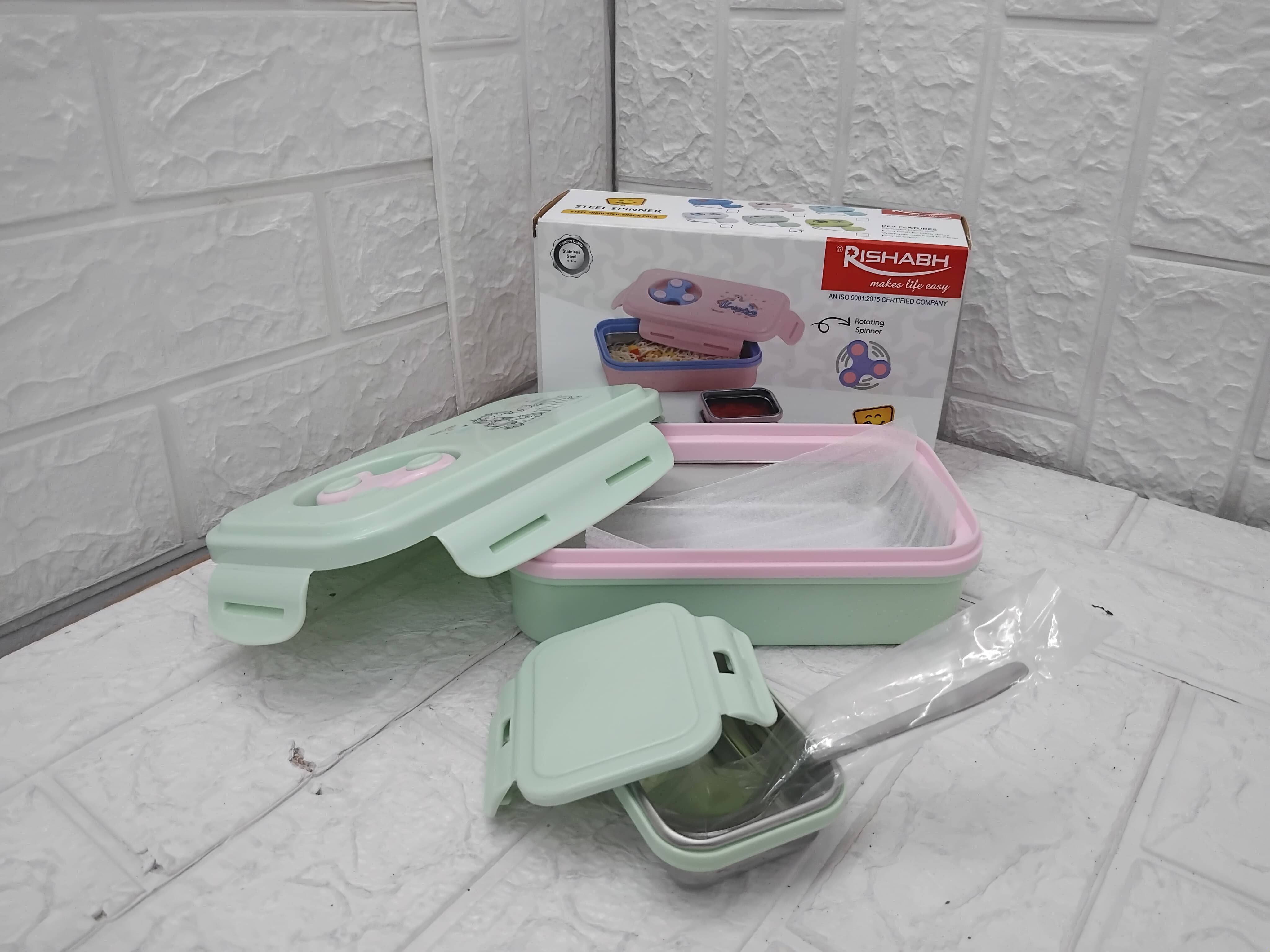 Rishabh Steel Spinner Lunch Box