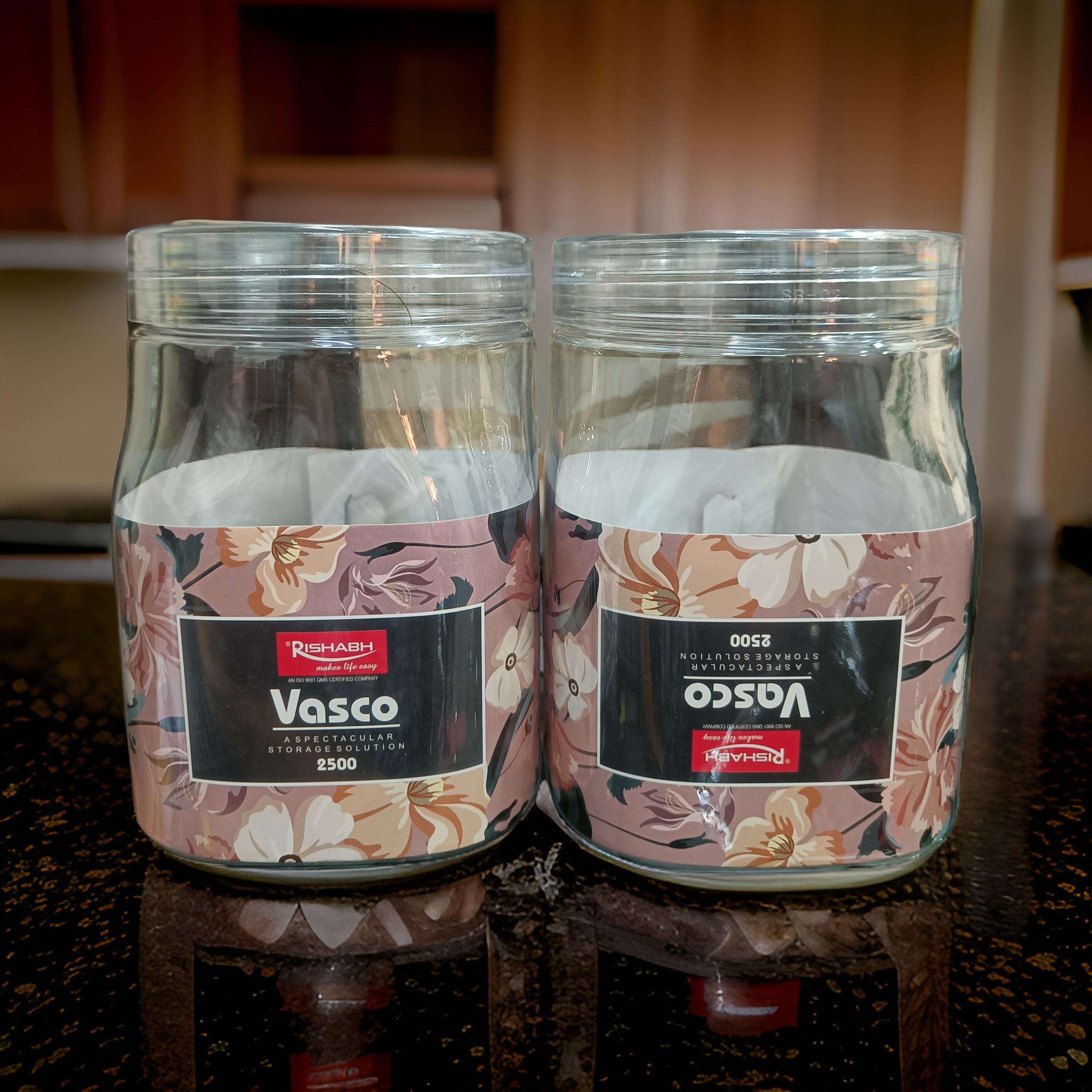 Rishabh Vasco 2500 stylish & Trendy Pet container 2pcs with Spoon