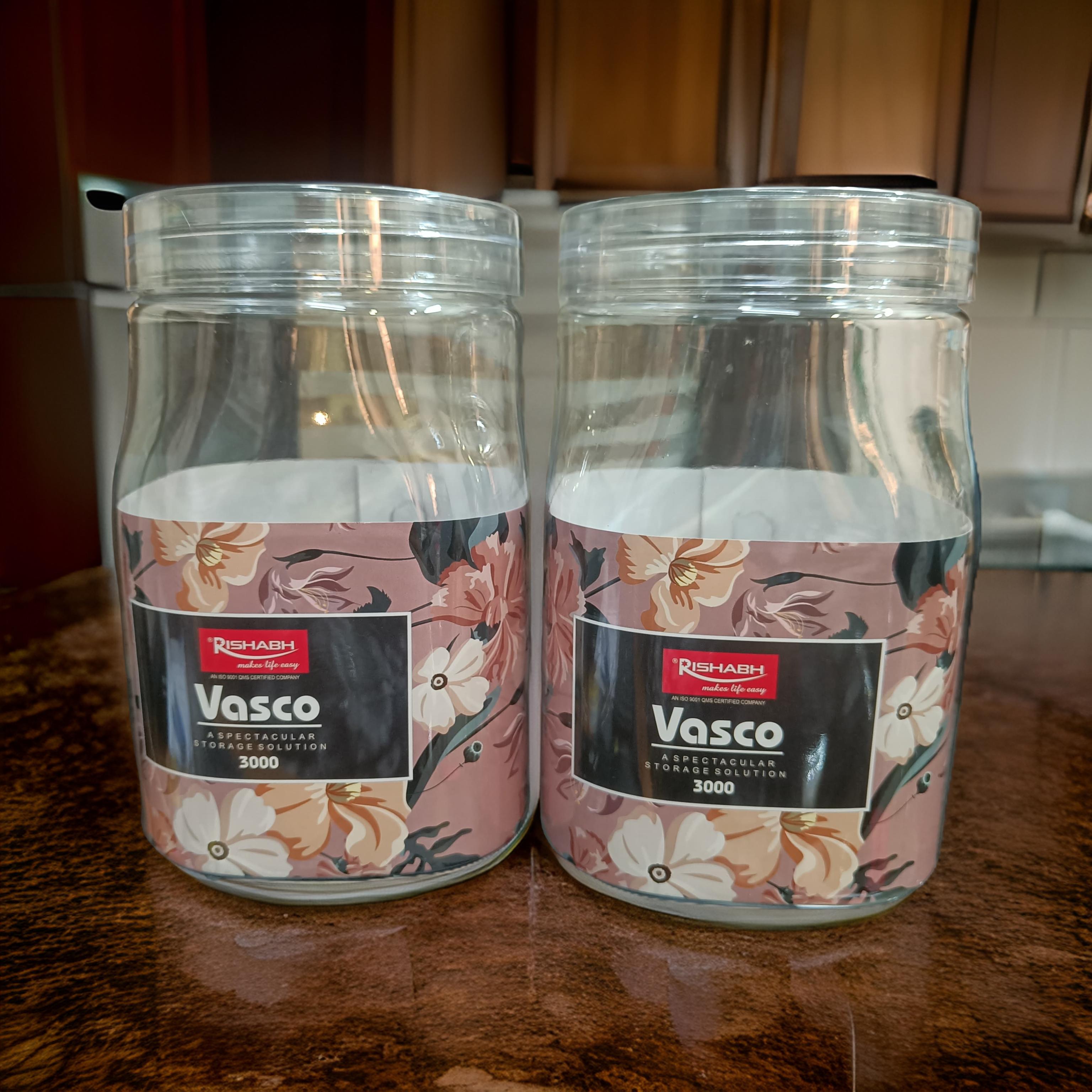 Rishabh Vasco 3000 stylish & Trendy Pet container 2pcs with Spoon