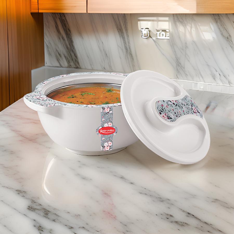 Rishabh SIGMA FLORA 2500 Insulated Hot Pot - Insulated Casserole Food Warmer/Cooler - Printed - multi colour