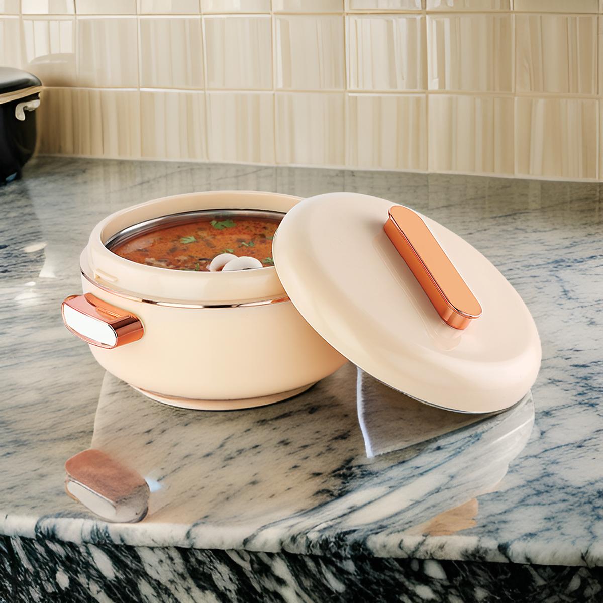 Rishabh Insulated Stainless Steel Sheraton Hot Pot Casserole 2500 ML