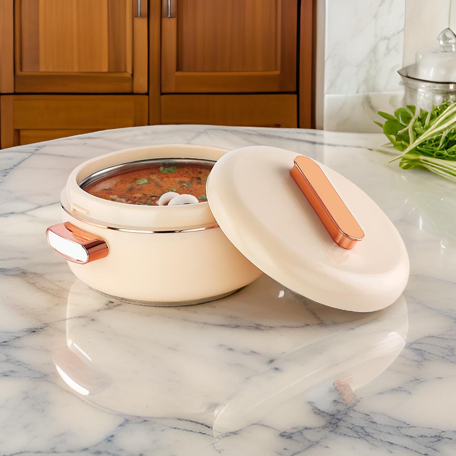 Rishabh Inner Stainless Steel Sheraton Casserole | Multicolor Casserole | Easy to Carry | Serving Casserole 2000ml