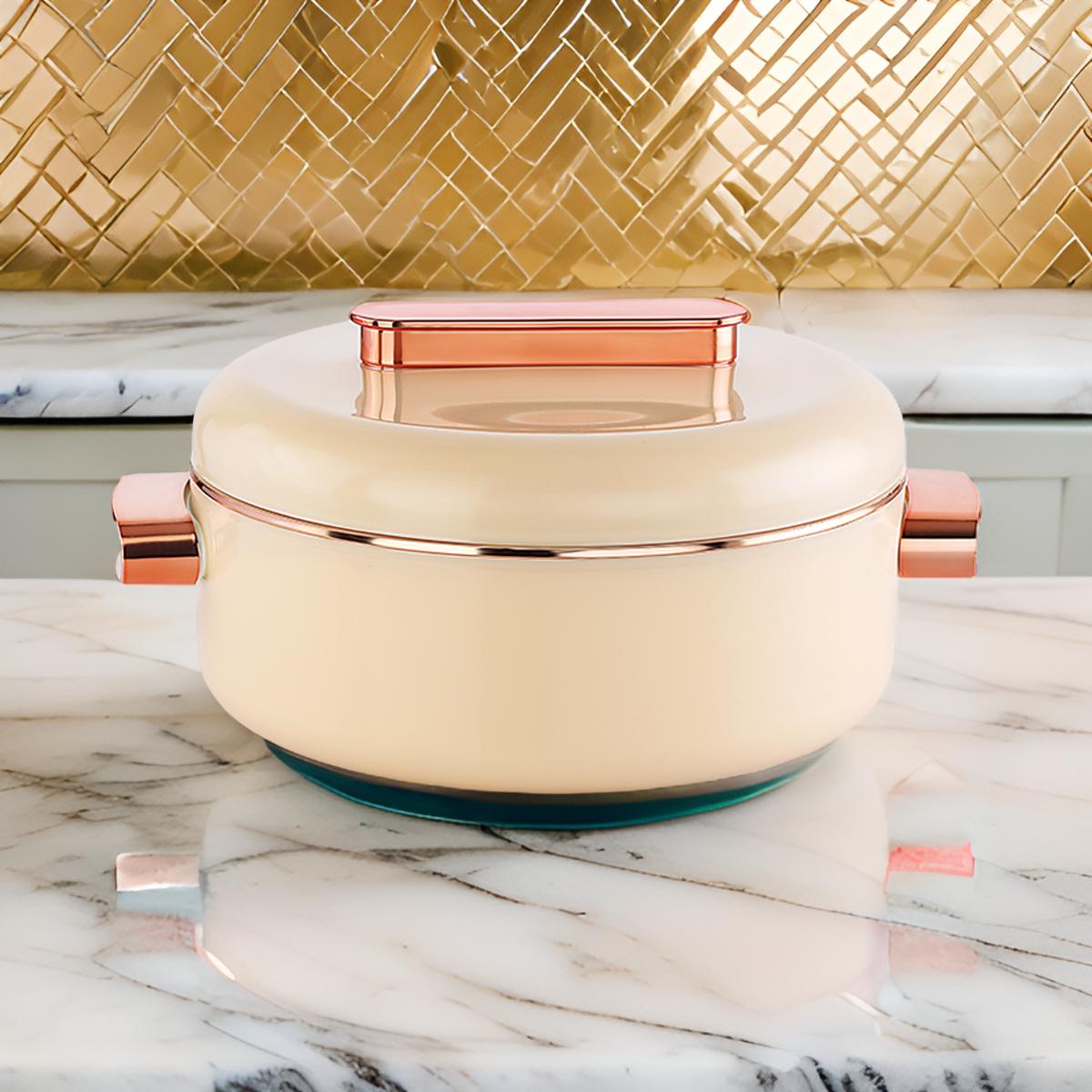 Rishabh Inner Stainless Steel Sheraton Casserole | Multicolor Casserole | Easy to Carry | Serving Casserole 2000ml